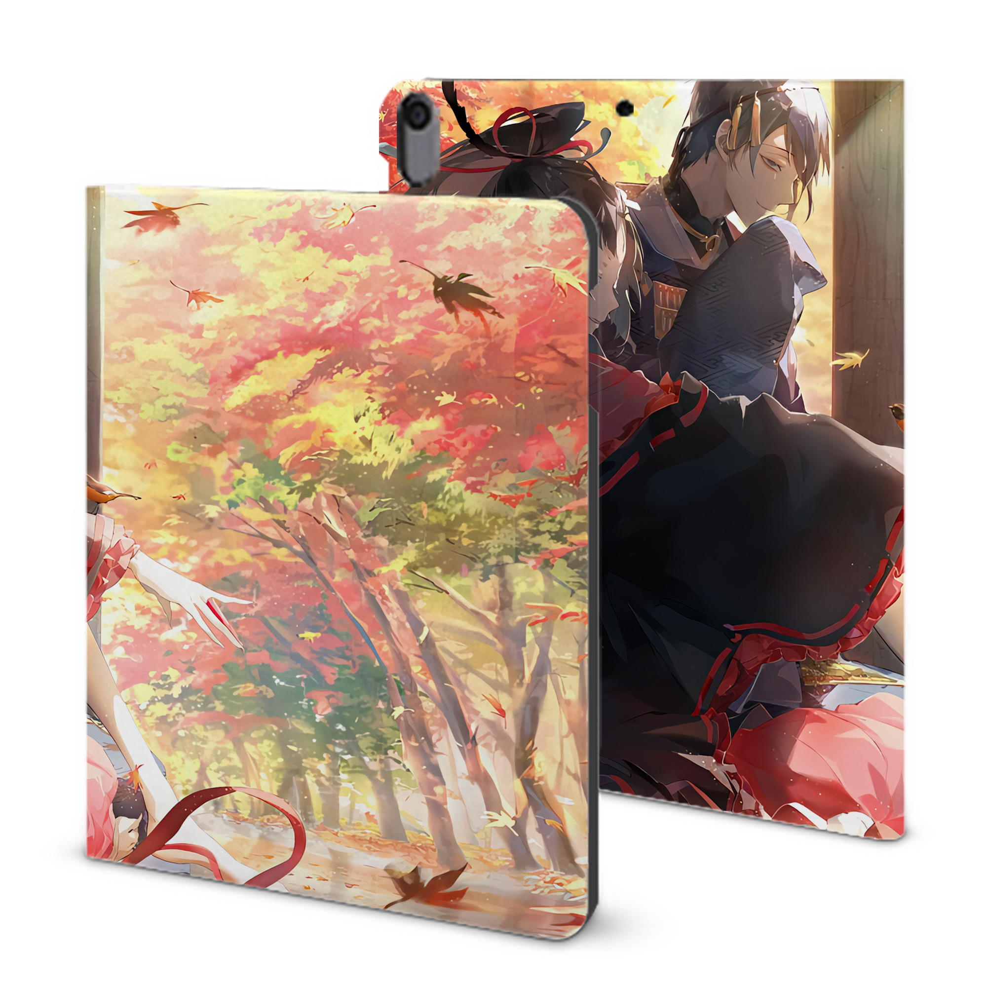 （画像用） 刀剣乱舞 Touken Ranbu IPad ケース ブック型 PUレザー TPU 耐衝撃 軽量 薄型 ペン収納なし 全面保護 IPad 各モデル対応